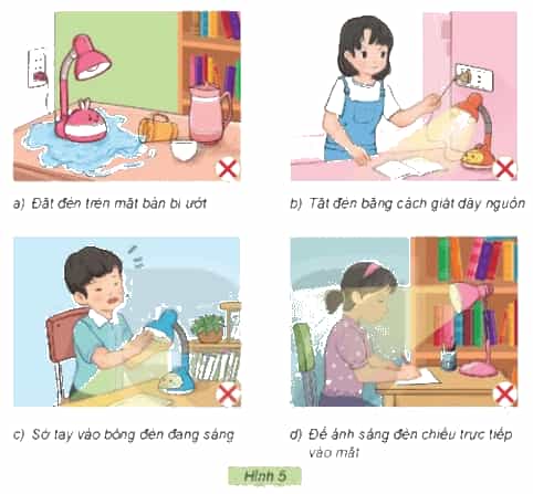 Công nghệ lớp 3 Bài 2: Sử dụng đèn học trang 10, 11, 12, 13