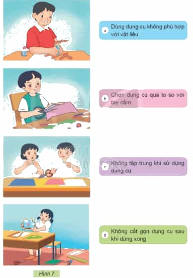 Công nghệ lớp 3 Bài 7: Dụng cụ và vật liệu làm thủ công trang 35, 36, 37, 38, 39, 40