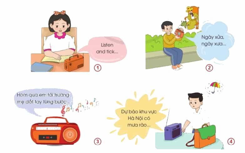 Công nghệ lớp 3 Bài 4: Sử dụng máy thu thanh trang 21, 22, 23, 24, 25, 26 (ảnh 6)
