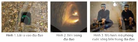 Những hình ảnh dưới đây gợi cho em điều gì về Địa đạo Củ Chi?