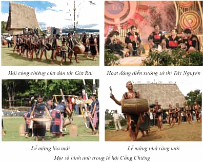 Lịch Sử và Địa Lí lớp 4 Cánh diều Bài 17: Lễ hội Cồng chiêng Tây Nguyên (ảnh 1)