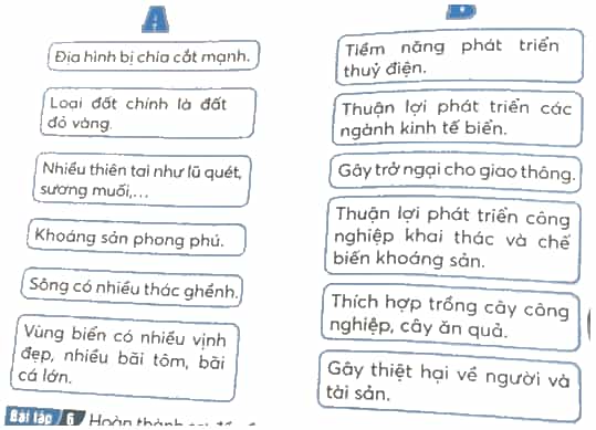 Vở bài tập Lịch Sử và Địa Lí lớp 4 Kết nối tri thức Bài 4: Thiên nhiên vùng Trung du và miền núi Bắc Bộ