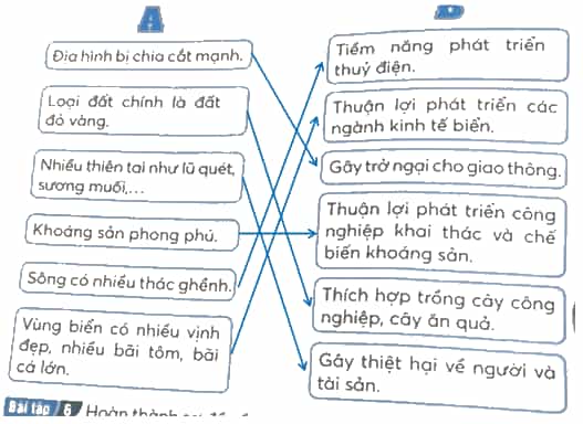 Vở bài tập Lịch Sử và Địa Lí lớp 4 Kết nối tri thức Bài 4: Thiên nhiên vùng Trung du và miền núi Bắc Bộ