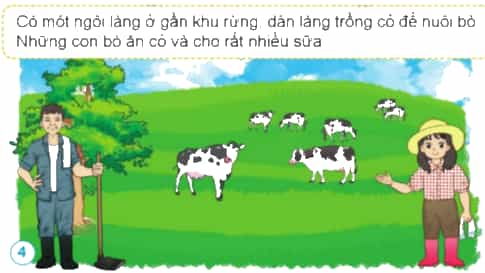 Hãy đóng vai một người dân trong làng kể về câu chuyện dưới đây.