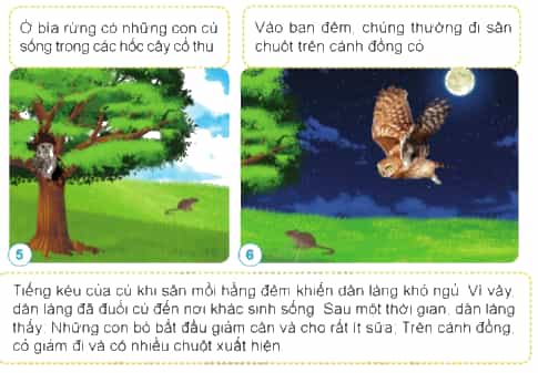 Hãy đóng vai một người dân trong làng kể về câu chuyện dưới đây.