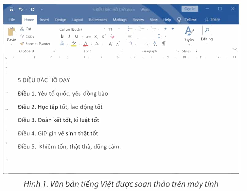 Tin học lớp 4 Chân trời sáng tạo Bài 7: Soạn thảo văn bản tiếng việt