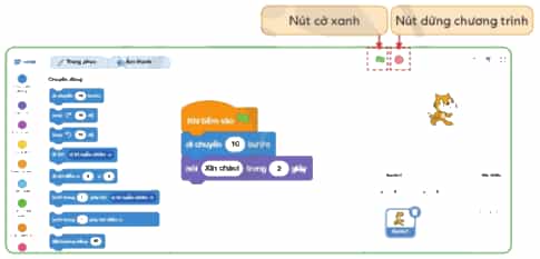 Tin học lớp 4 Cánh diều Bài 2: Tạo chương trình Scratch đầu tiên