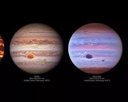 sao Mộc hành tinh khổng lồ và vết đỏ lớn ảnh NASA, do AI tạo