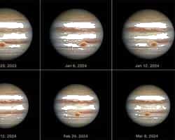 sao Mộc hành tinh khổng lồ và vết đỏ lớn ảnh NASA, do AI tạo