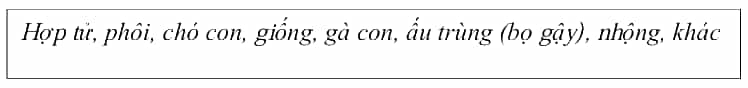 Vở bài tập Khoa học lớp 5 Chân trời sáng tạo Bài 16: Sự lớn lên và phát triển của động vật