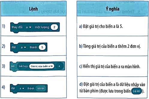 Vở bài tập Tin học lớp 5 Kết nối tri thức Bài 14: Sử dụng biến trong chương trình