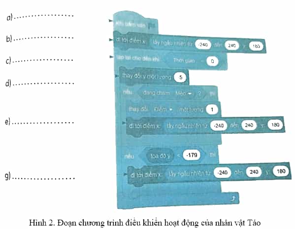 Vở bài tập Tin học lớp 5 Chân trời sáng tạo Bài 15: Thực hành tạo chương trình theo kịch bản