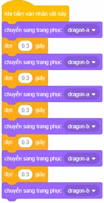 Vở bài tập Tin học lớp 5 Cánh diều Bài 4: Thực hành tạo chương trình hoạt hình cho nhân vật