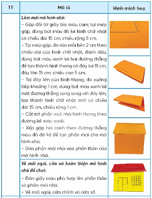 Công nghệ lớp 5 Chân trời sáng tạo Bài 4: Thực hành thiết kế nhà đồ chơi