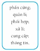 Lựa chọn những cụm từ trong khung để điền vào chỗ chấm cho phù hợp