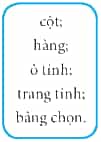 Lựa chọn từ cụm từ trong khung một từ cụm từ có thể sử dụng nhiều lần