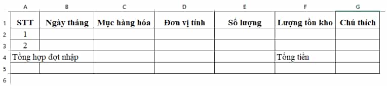 Nếu gia đình em làm kinh doanh nhỏ, có kho hàng cần theo dõi nhập kho, xuất kho