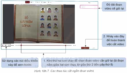 Nhập dữ liệu và dựng video trang 62 Tin học 9