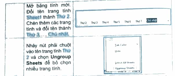 Trong trường hợp này, nếu các bảng tính có cấu trúc giống hệt nhau, chúng ta có thể tạo bảng