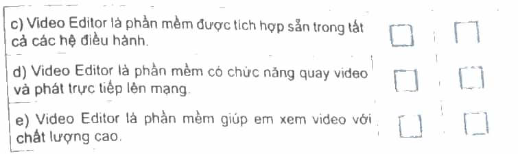 Đánh dấu X vào cột Đúng/Sai tương ứng trang 44 sách bài tập Tin 9