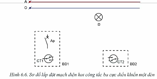 Hoàn thiện vào vở của em sơ đồ lắp đặt ở Hình 6.6 trang 36 Công nghệ 9