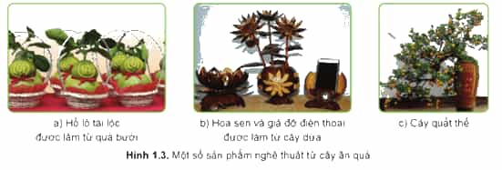 Kể tên các sản phẩm được tạo ra từ cây ăn quả trong Hình 1.3