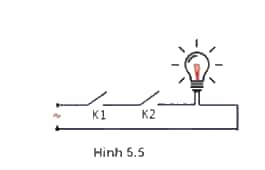 Trong mạch điện có các công tắc và bóng đèn, ta quy ước các công tắc đóng