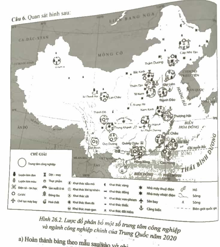 Quan sát hình sau trang 62 SBT Địa Lí 11