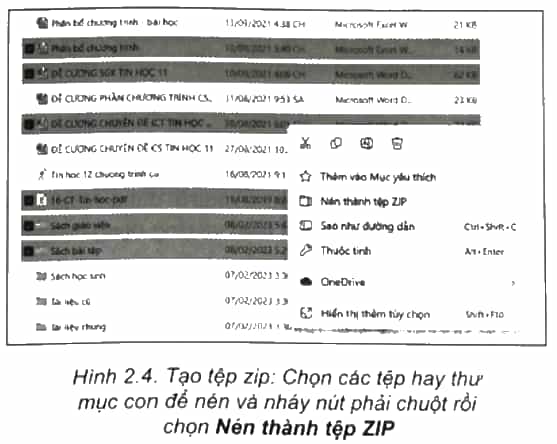 Tiện ích nén tập. Có một số phương pháp nén tập cho phép giảm lượng lưu trữ