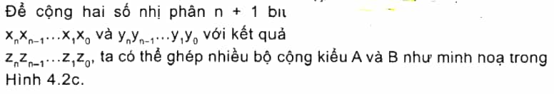 Sơ đồ cộng nêu trong sách giáo khoa chỉ dùng để cộng hai số một bit