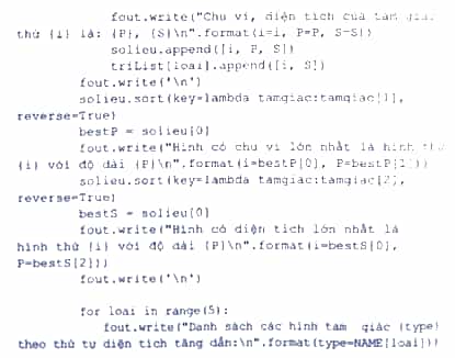 Thực hiện bài tập lớn về lập trình Python xử lí Tam giác