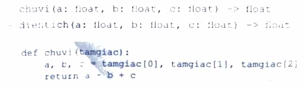 Thực hiện bài tập lớn về lập trình Python xử lí Tam giác