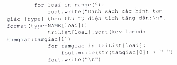 Thực hiện bài tập lớn về lập trình Python xử lí Tam giác