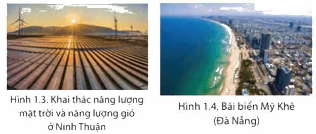 Dựa vào hình 1.3, hình 1.4 và thông tin trong bài, em hãy phân tích ảnh hưởng của vị trí địa lí