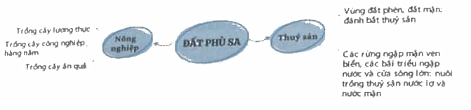 Hoàn thành sơ đồ theo mẫu sau về giá trị sử dụng của đất phù sa