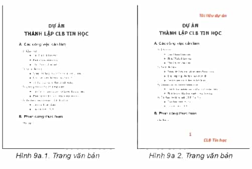 Em hãy quan sát Hình 9a.1, Hình 9a.2 và tìm ra những phần khác nhau