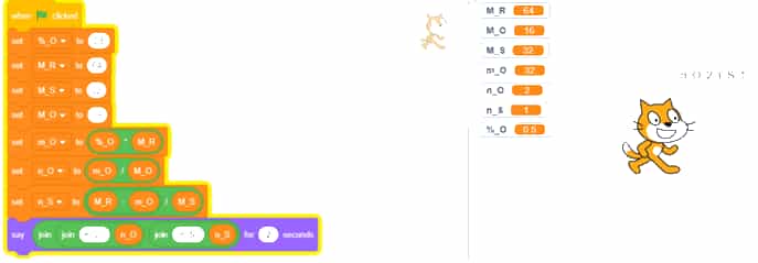 Em hãy tạo chương trình Scratch để giải quyết bài toán sau đây