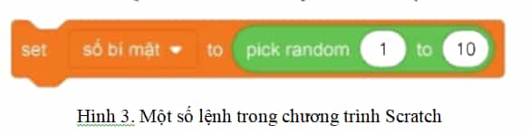 Khi thực hiện lệnh ở Hình 3 máy tính sẽ lấy một số ngẫu nhiên trong khoảng từ 1 đến 10
