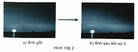 Quan sát Hình 10b.2 và cho biết ảnh gốc đã được xử lí như thế nào