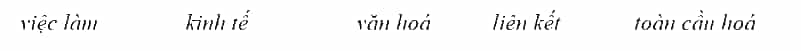 Điền các từ hoặc cụm từ thích hợp cho sẵn vào chỗ trống để hoàn thành nội dung cột B