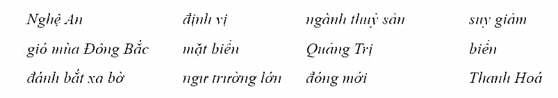 Điền các từ hoặc cụm từ thích hợp cho sẵn vào chỗ trống để hoàn thành đoạn thông tin về ngành thuỷ sản