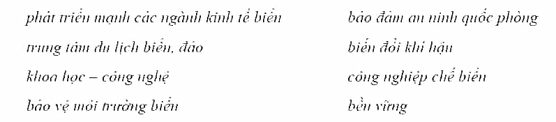 Sử dụng các từ hoặc cụm từ thích hợp cho sẵn để viết một đoạn thông tin về hướng phát triển