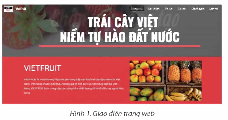 Em đã sử dụng phần mềm thiết kế những trang web như blog cá nhân, trang web bán hàng, trang web du lịch hay trang web tin tức chưa? Hãy nêu ý tưởng thiết kế trang web như Hình 1. (ảnh 1)
