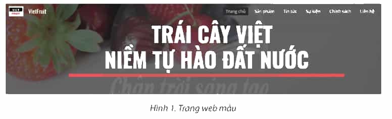 Theo em, khi thiết kế trang web có nên thiết kế thanh điều hướng không ? Trong Hình 1, thanh điều hướng nằm ở vị trí nào?   (ảnh 1)