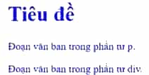 Giả sử mẫu định dạng CSS có định dạng sau
