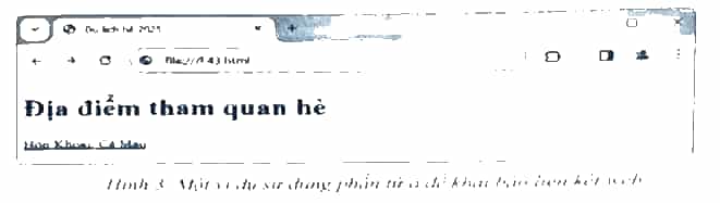 Tạo siêu liên kết. Yêu cầu: Soạn văn bản HTML để tạo trang web khi hiển thị