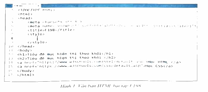 Khai báo thuộc tính định dạng display trang 62 SBT Tin học 12