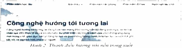 Em hãy tuỳ chỉnh các thông số thiết lập cần thiết để giúp thanh điều hướng hiển thị trên nền trong suốt