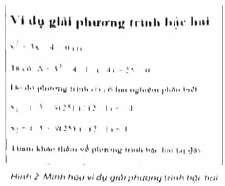 Em hãy tạo trang web trình bày một ví dụ giải phương trình bậc hai như Hình 2