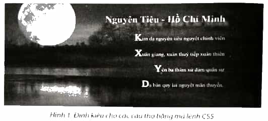 Em hãy tổ chức lại mã lệnh CSS thành các vùng chọn cho tệp baitho.html trong Bài F8.5